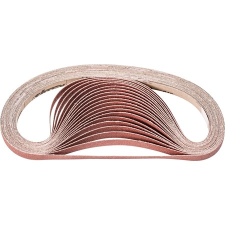 PFERD Coated Belt, Al/Oxd, 1/2"x24", 80 Grit, Coated, 1/2" W, 24" L, 80 Grit, Aluminum Oxide 49044